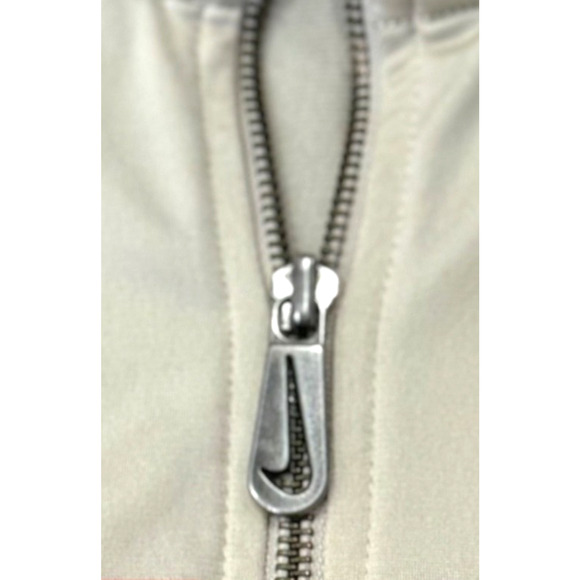 Vintage Nike Track Jacket Mens 3XL Cream Black Embroidered Full Zip Pockets EUC - Picture 8 of 13